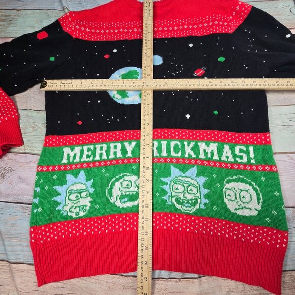 Rick & Morty "Merry Rickmas" Adult Swim Christmas Sweater Large - Picture 6 of 8